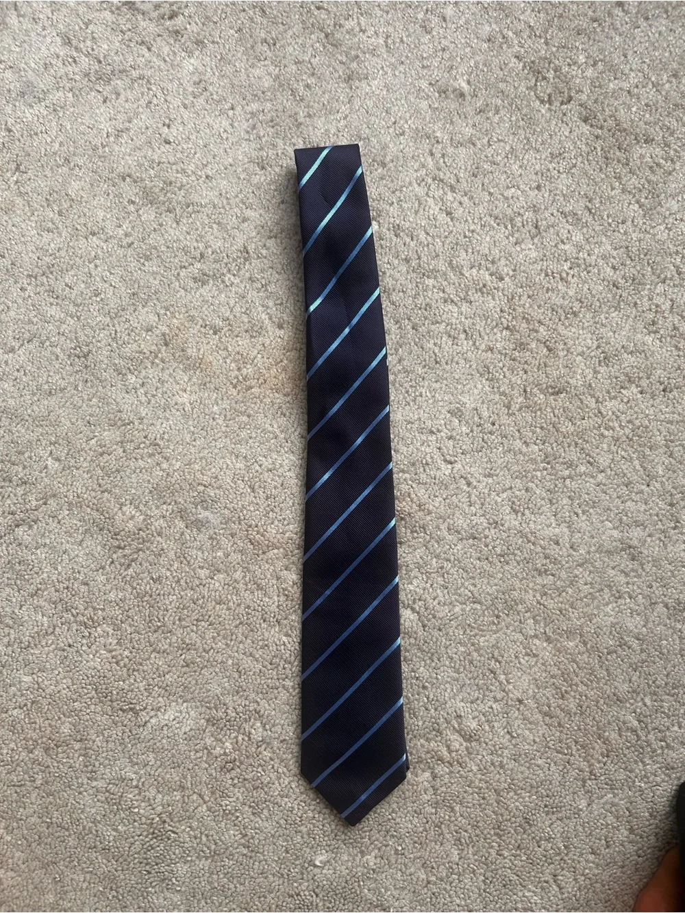 Classic Navy Stripe Childrens Place Kids Tie - Blue Accent